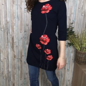 Temno modra tunika maki