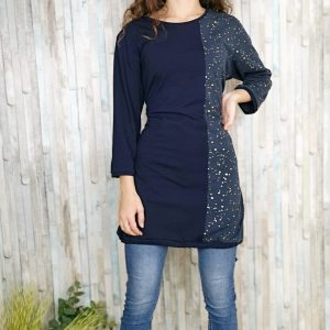 Temno modra tunika bleščice