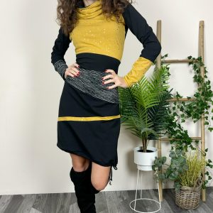 Obleka rumeno zlate bleščice