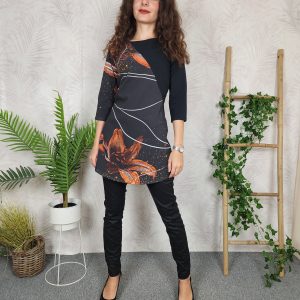 številka S - tunika cvetlice v noči